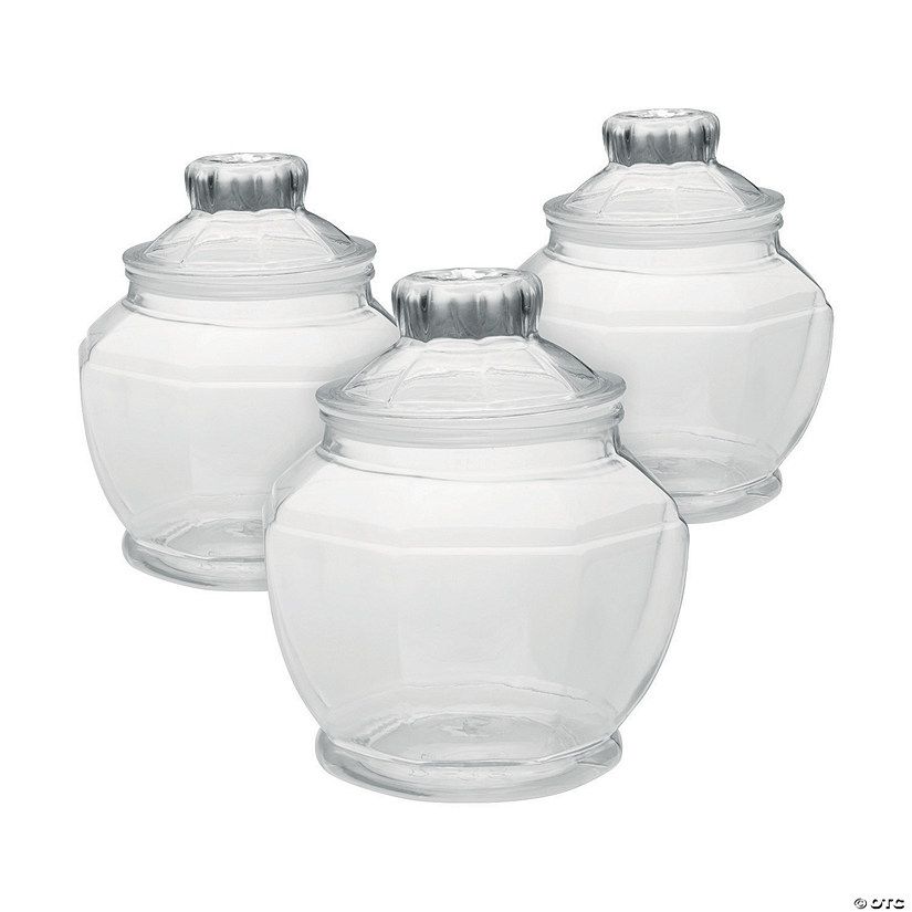 Geometric Jars with Lids - 3 Pc. | Oriental Trading Company