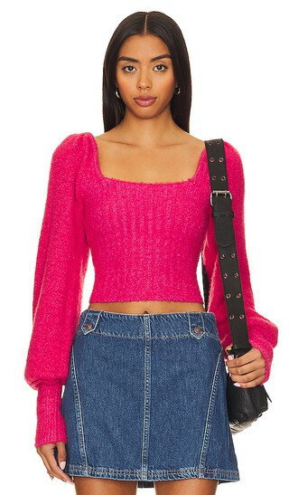 Katie Pullover in Magenta Cherry Combo | Revolve Clothing (Global)