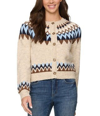 Flag and Anthem Odessa Long Sleeve Fair Isle Wool Blend Cardigan | Dillard's | Dillard's