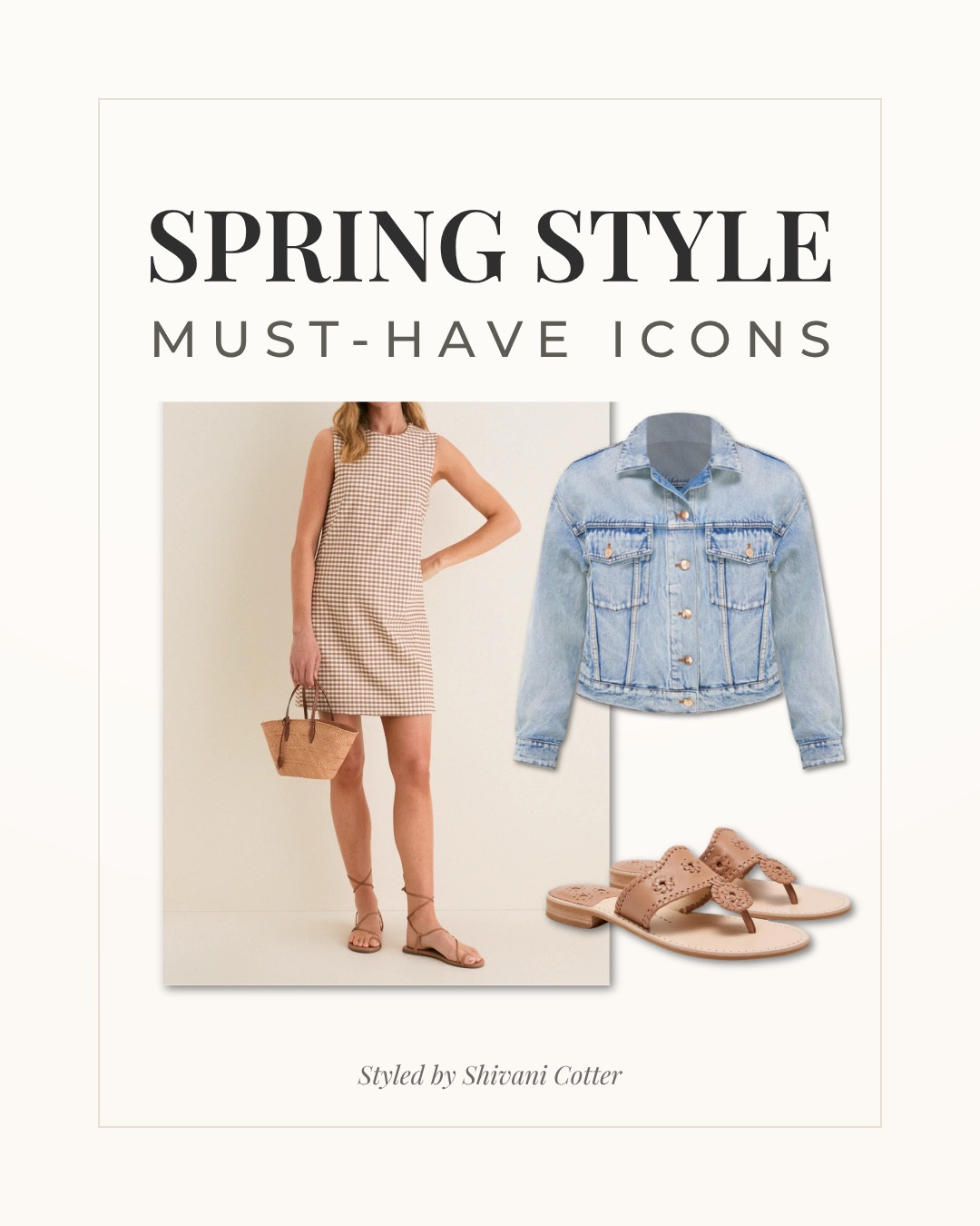 Your Spring Style Icons
The formula: A classic gingham shift dress, the perfect denim jacket, and neutral sandals are the kind of staples that never go out of style and work for everything from class to weekends to travel

If you’re building a timeless spring wardrobe, these are the pieces to start with
#springoutfit #summerdress #sandals #preppyoutfit

#LTKWorkwear #LTKootd #LTKgrwm