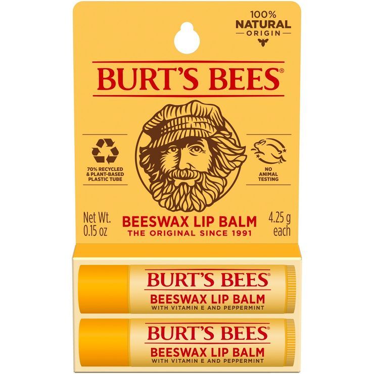 Burt's Bees Lip Balm - Beeswax - 2pk/0.30oz | Target