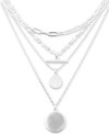 Click for more info about Lucky Brand Silver-Tone Disc Layered Pendant Necklace, 16