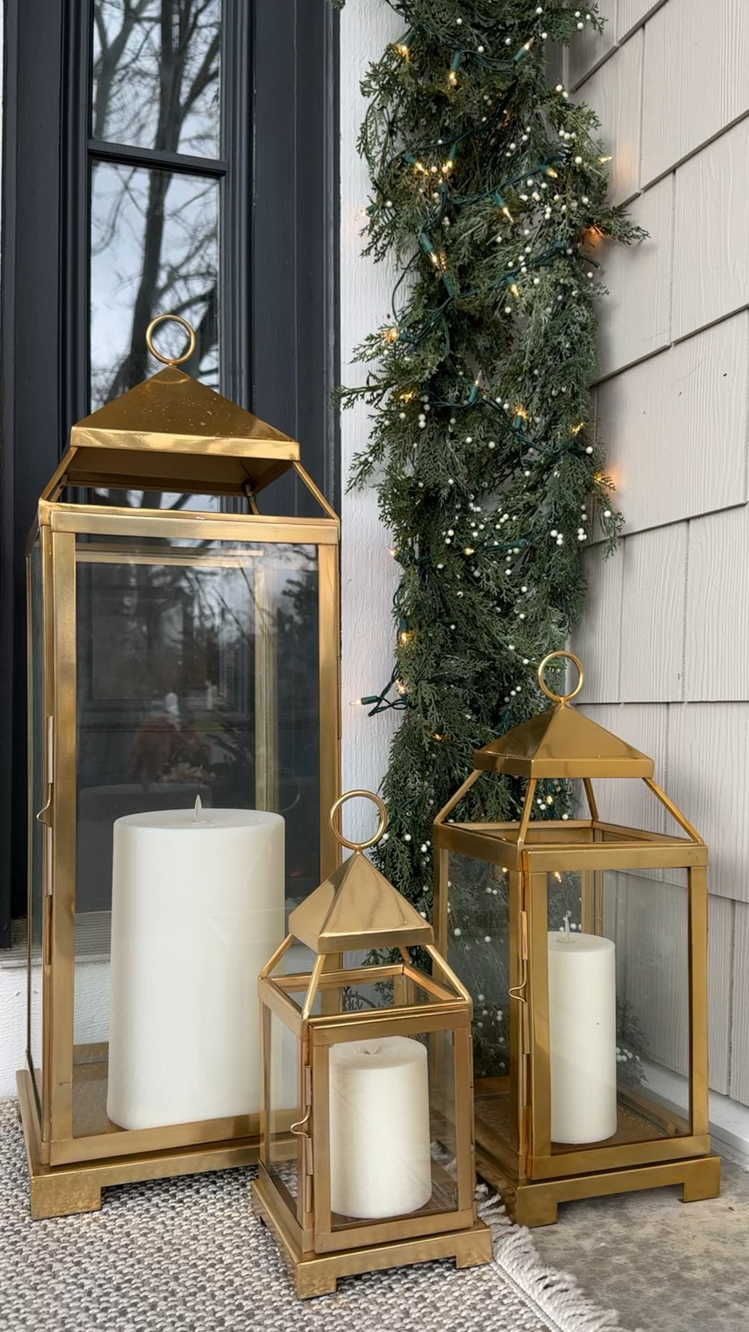 The perfect festive elevated gold lanterns for indoor or outdoor use 

#LTKHome #LTKHoliday #LTKWatchNow