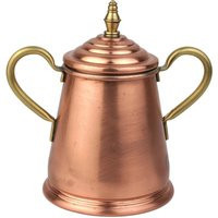 Vintage Copper Sugar Bowl With Lid & Brass Decoration | Etsy (US)