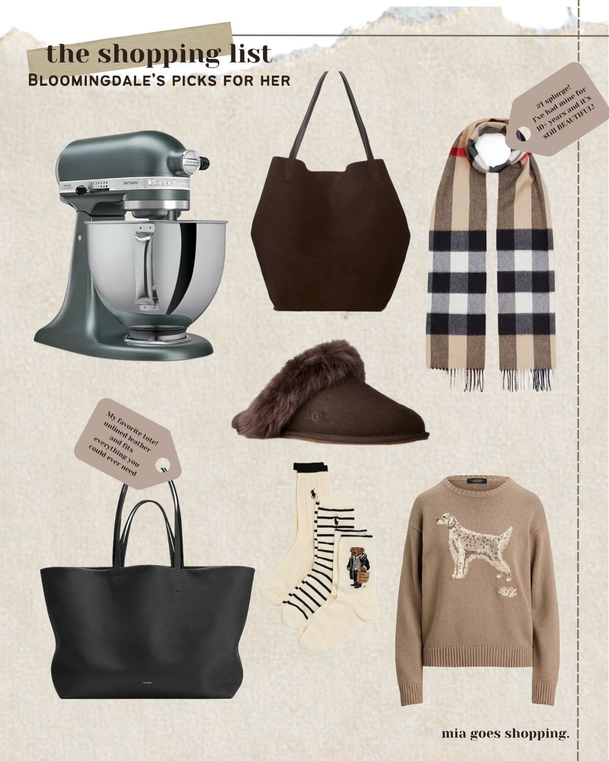 A few of my top picks for gifting (or for yourself) from Bloomingdale’s this season. I’ve had my Burberry scarf forever and it’s a forever favorite piece for the winter and fall. The best splurge, for sure! 

#LTKSaleAlert #LTKGiftGuide #LTKHoliday