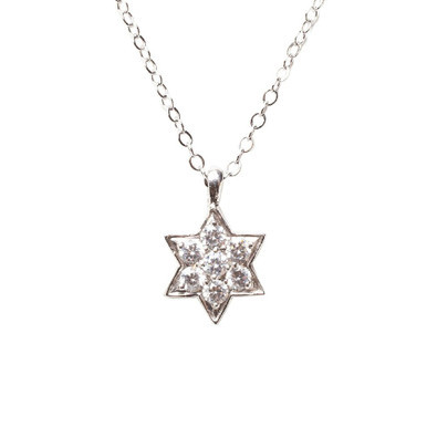 STAR OF DAVID PENDANT - PF373/CZ | Fantasia by DeSerio