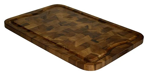 mountain woods egxlac organic end-grain hardwood acacia cutting, juice groove, best chopping boar... | Walmart (US)