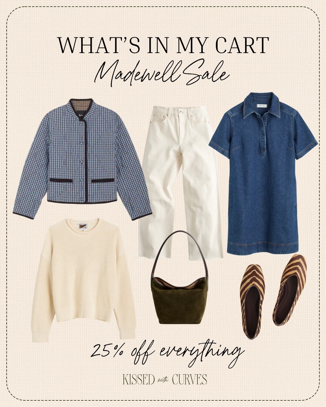 Madewell Insider Sale! 25% off everything when you sign in with your email address. Here’s what’s in my cart! Lots of cute pieces for fall including this plaid jacket, rollneck sweater, ecru jeans, denim dress, suede bag and animal print ballet flats! Lots of pieces to mix and match to create fun fall outfits!

Fall outfits women over 50, fall fashion hauls, business casual workwear

#LTKSaleAlert #LTKgrwm #LTKootd