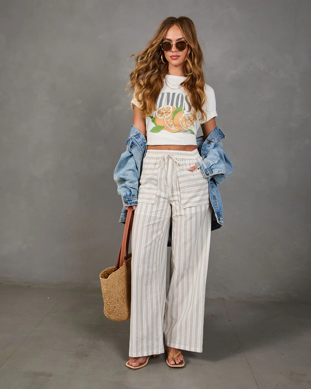 Delicate Balance Striped Drawstring Pants | VICI