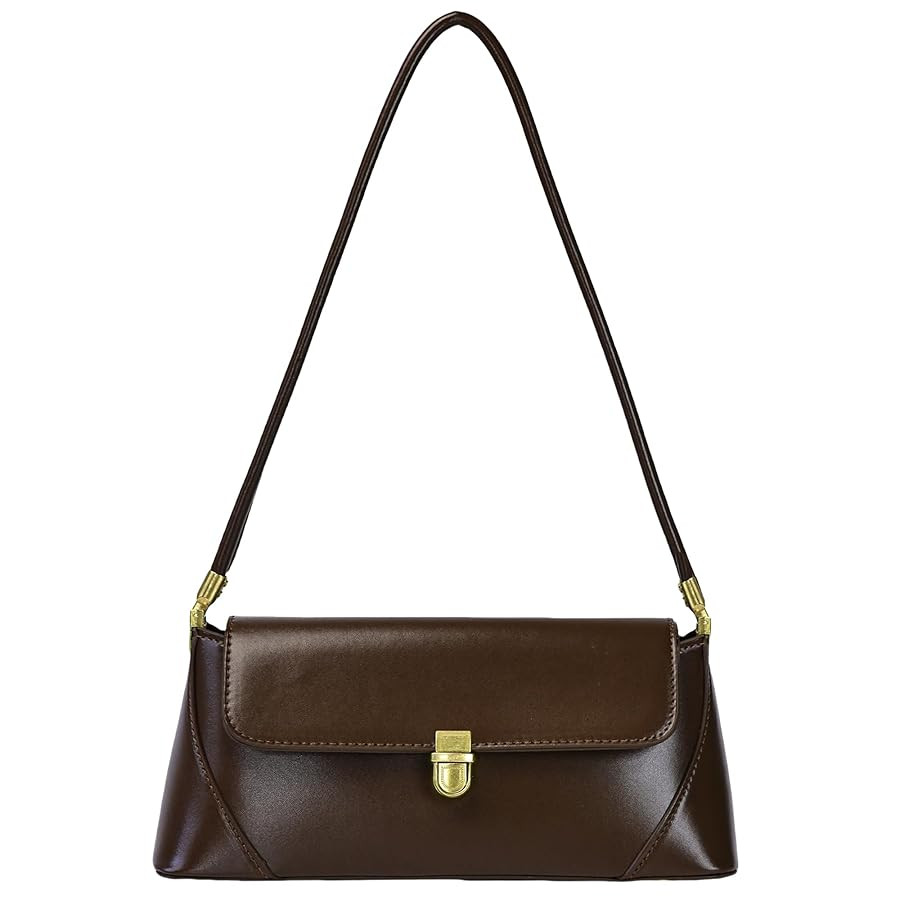 Shoulder Bag for Women Vintage Purse Leather Handbags Small Tote Bags with Buckle Closure | Amazon (US)