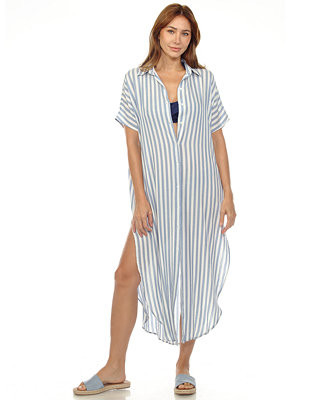 Women's Button-Down Maxi Dress Cover-Up | Macy's