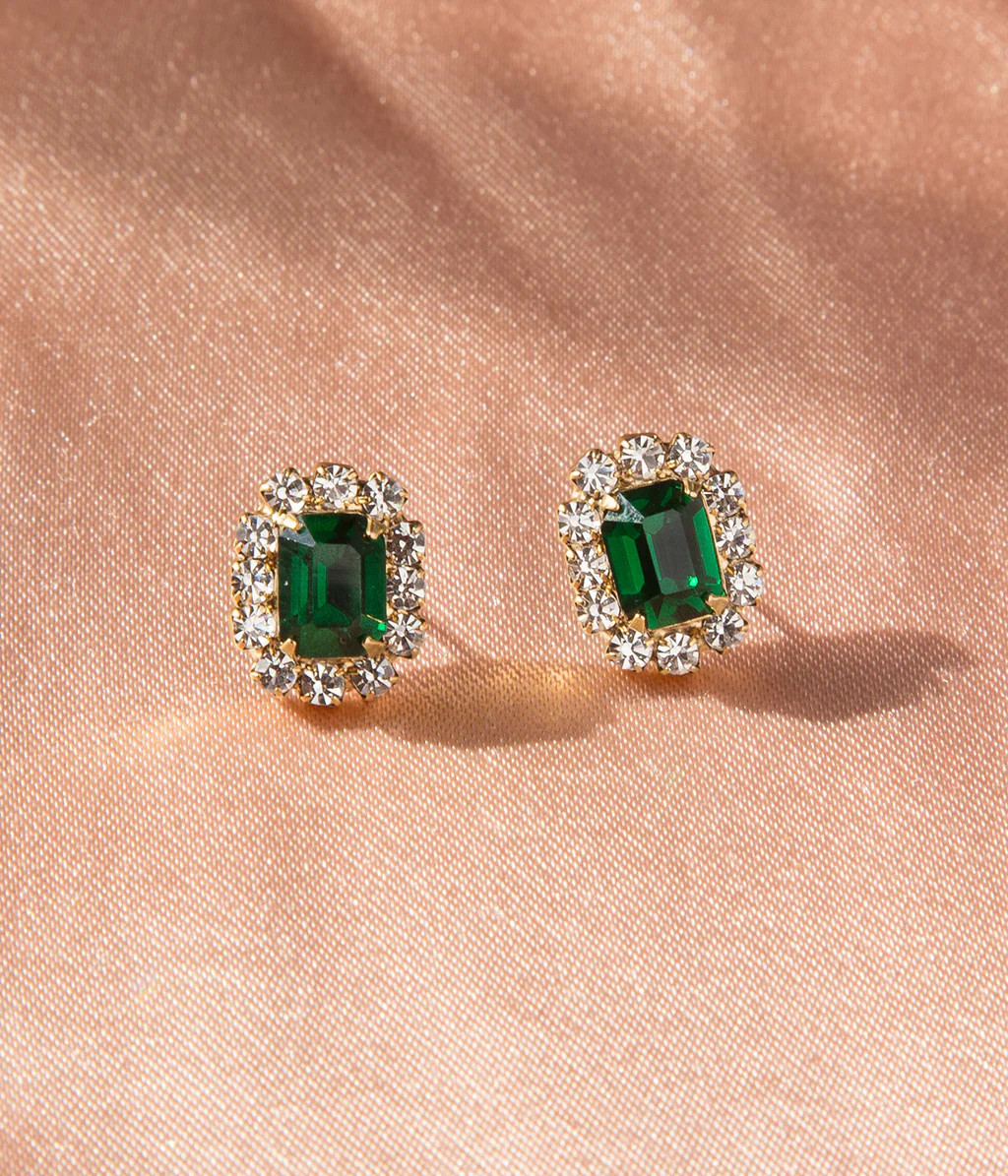 Tati Studs in Emerald | Loren Hope Designs