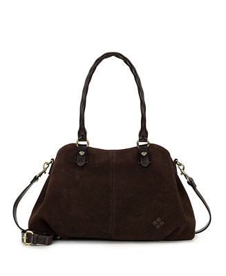 Johanne Medium Suede Satchel Handbag | Macy's
