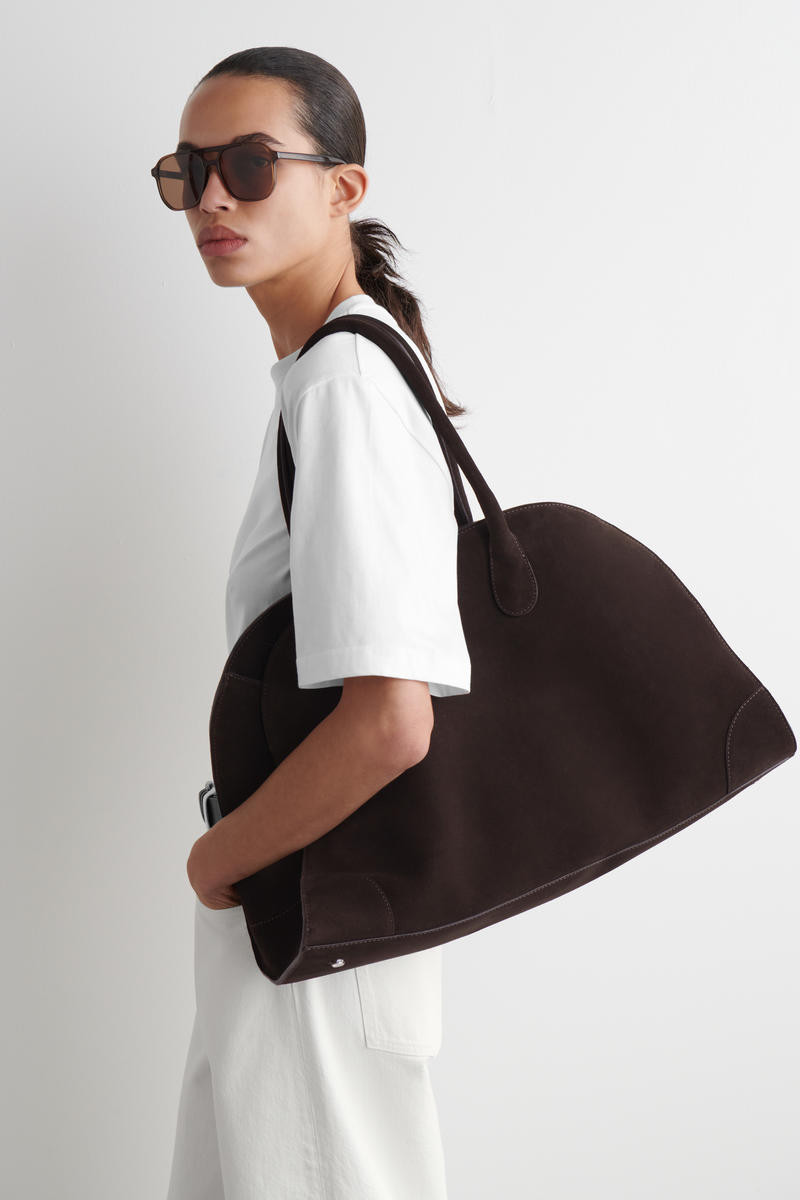 COS Women's Studio Bowling Bag in Dark Brown | Leather | COS (AU)