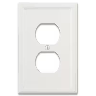 Somerset Collection Somerset 1-Gang Standard Duplex Wall Plate, White | Lowe's