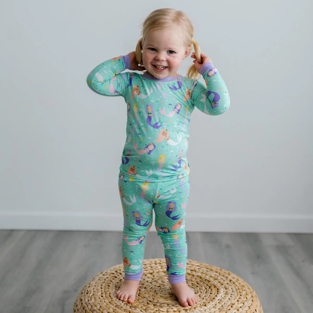 Mermaid Magic Two-Piece Bamboo Viscose Pajama Set | Little Sleepies