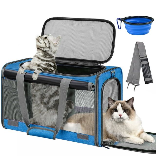 Cshidworld Cat Carrier Airline Approved, Pet Carriers for Cats with Water Bowl/Front Pocket/Adjus... | Walmart (US)