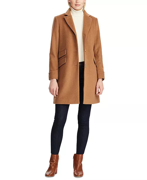 Lauren Ralph Lauren Women's Single-Breasted Walker Coat - Macy's | Macy's