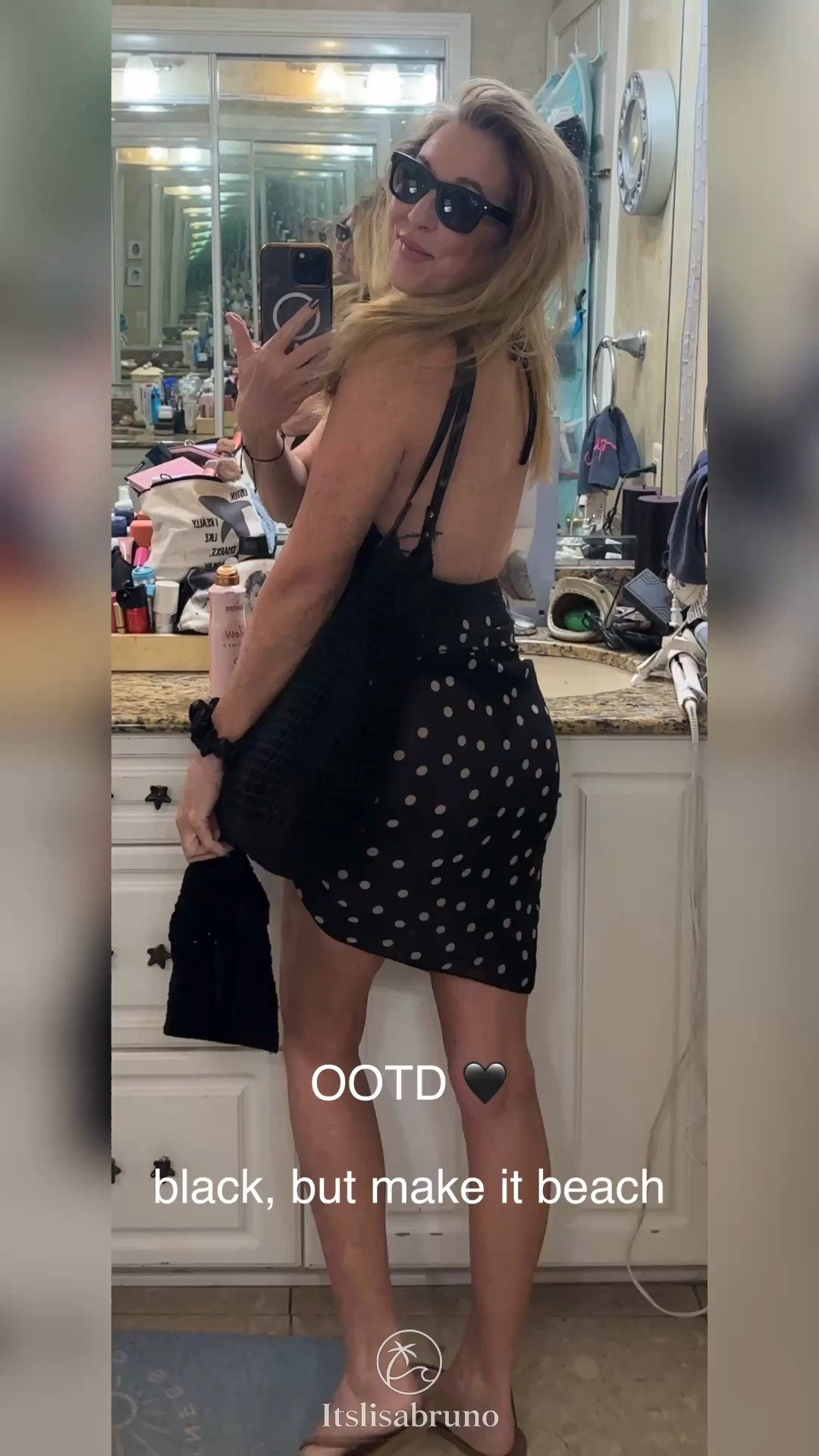 Black + beach 🖤🌊

CSB halter one-piece, a little polka-dot chiffon, my @gapstyle crochet bag, Ray-Ban Meta Wayfarers + nude Havaianas. Simple summer uniform.

Shop the look below 👇🏻

#BeachOOTD #BlackSwimsuit #SummerStyle #BeachStyle #SwimwearStyle #OOTD #SummerOutfit #BeachFashion #CoastalStyle #RayBanMeta

#LTKootd #LTKSeasonal #LTKSwim