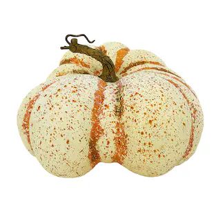 9.5" Cream & Orange Flat Pumpkin by Ashland® | Michaels | Michaels Stores