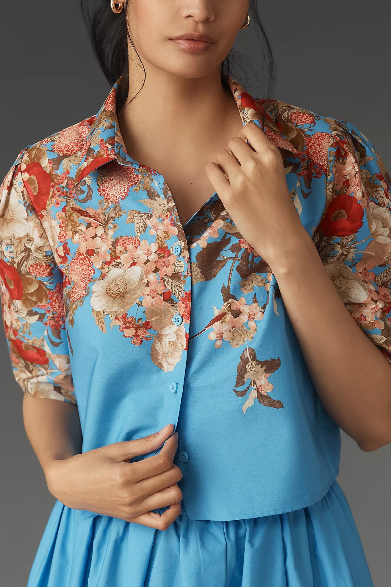 Maeve Lantern-Sleeve Blouse | Anthropologie (US)
