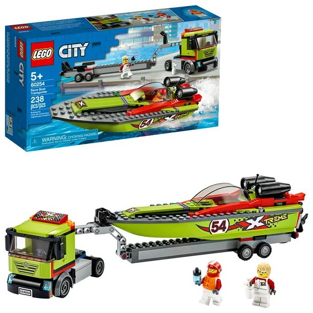 LEGO City Race Boat Transporter 60254 Vehicle Building Set for Kids (238 Pieces) | Walmart (US)