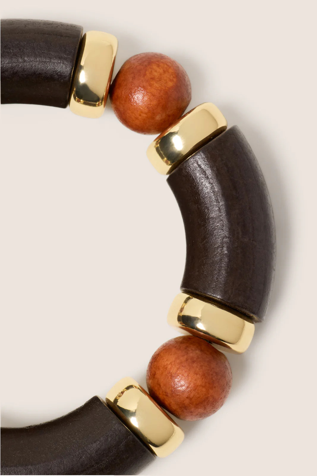 EVEREVE Women's Savannah Wood Bracelet, Brown | Evereve
