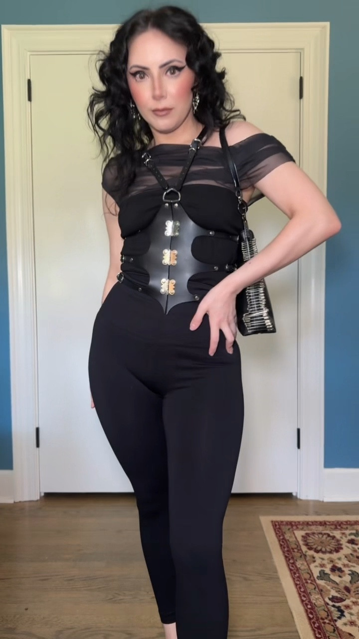 Marcella top- use code _withmandie006 to save $$$
Harness is by Sammitery from cactuscultleather 

#LTKBeauty #LTKStyleTip #LTKParties