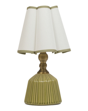 11x18 Pleated Shade Ceramic Andmetal Table Lamp | TJ Maxx