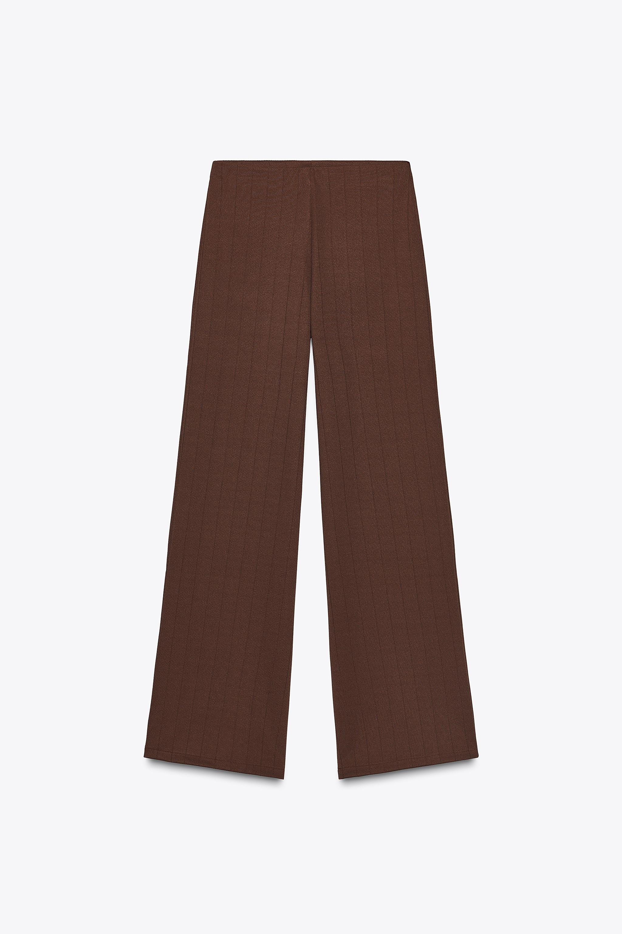 TWILL WIDE LEG PANTS | Zara US