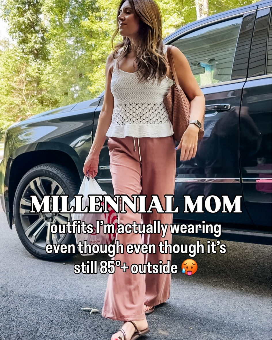 Millennial mom outfits for fall when it’s still hot outside! I’m 5’7” and a typical 4/small.

#LTKOver40 #LTKTall