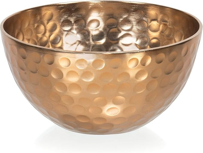 Red Co. 5” Luxurious Round Hammered Aluminum Decorative Bowl, Copper Finish | Amazon (US)