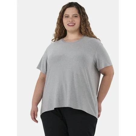 Athletic Works Women s and Women s Plus ButterCore Tee with Short Sleeves Sizes XS-4X | Walmart (US)