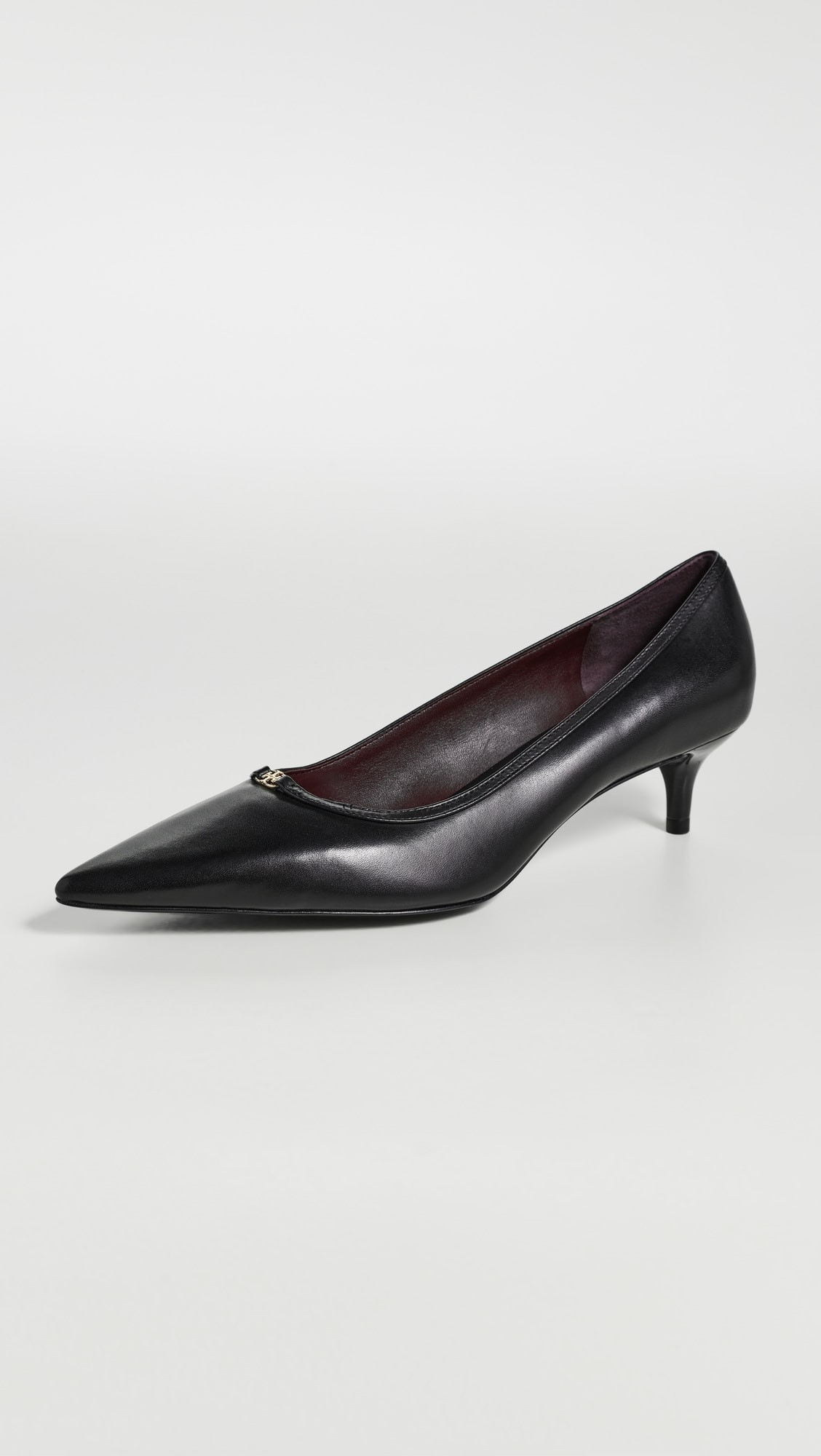 Tory Burch Double T Buckle Kitten Heel Pumps 45mm | Shopbop | Shopbop