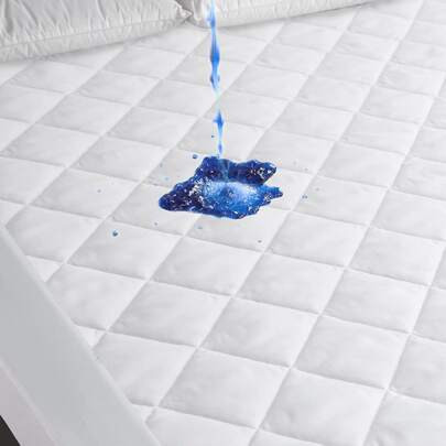 Queen Mattress Pad Protector Waterproof, Absorbent Quilted Fitted Mattress Protector, Queen Mattress Cover Down Alternative Filling with Deep Pocket S | SHEIN