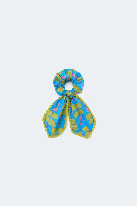 LIMITED EDITION FLORAL BOW HAIR TIE | Zara US
