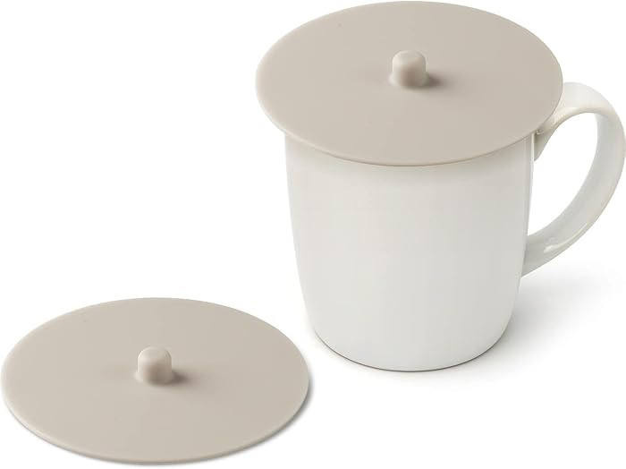 Carrotez 2 Pack Silicone Cup Cover Lids, 4.3 Inch Mug Covers, Reusable Silicone Coffee and Tea Cu... | Amazon (US)