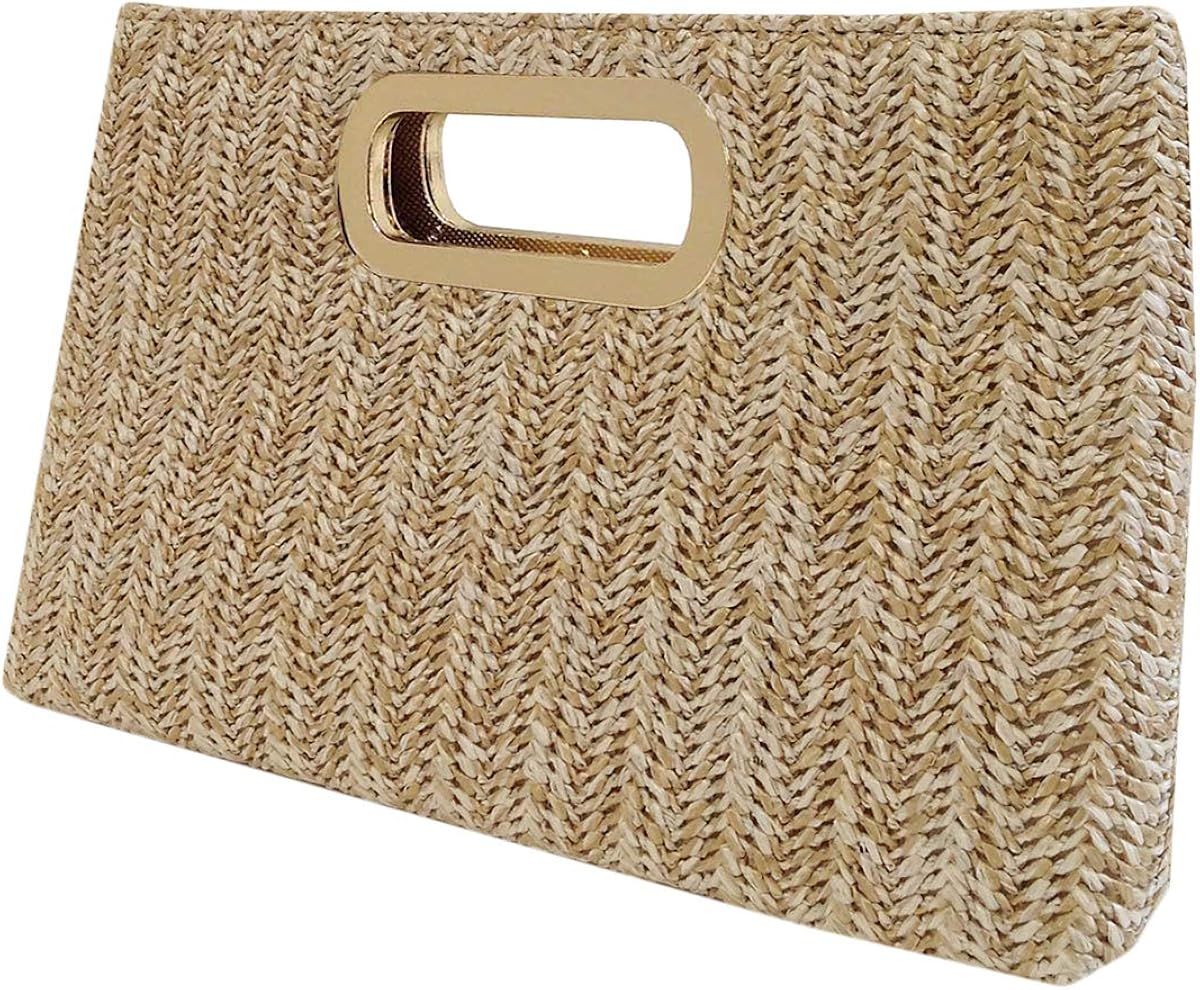 Top Handle Straw Clutch curated on LTK