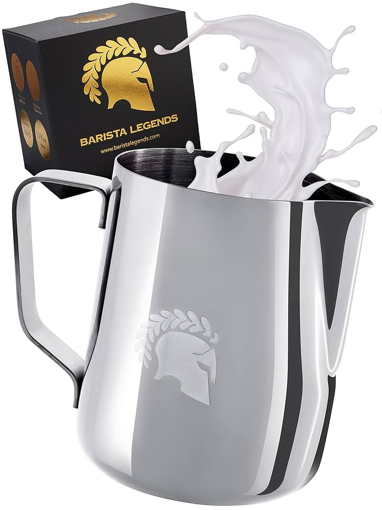 Barista Legends® Milchkännchen Edelstahl 600ml mit speziellem Latte Art Ausguss - Milchschaumk... | Amazon (DE)