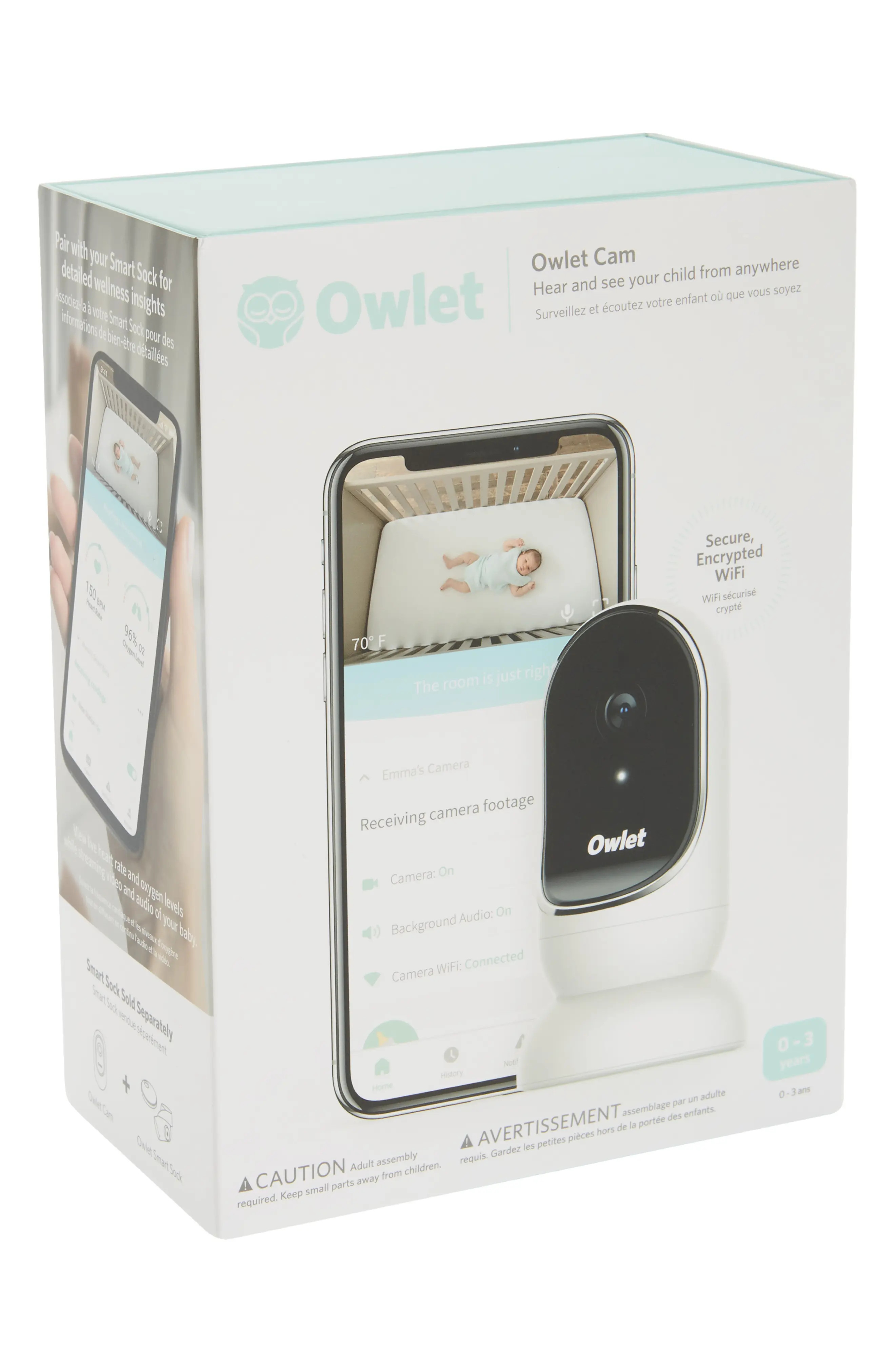Owlet Smart HD Video Baby Monitor in White at Nordstrom | Nordstrom