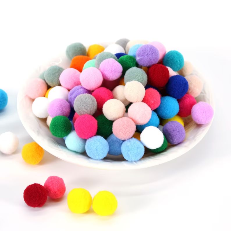 Pom Poms Pack of 50 20mm Balls Assorted Single Colour Packs DIY Craft - Etsy Australia | Etsy (AU)