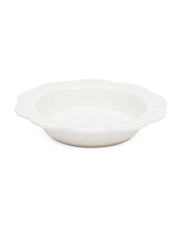 Scalloped Pie Dish With Bow Details | TJ Maxx