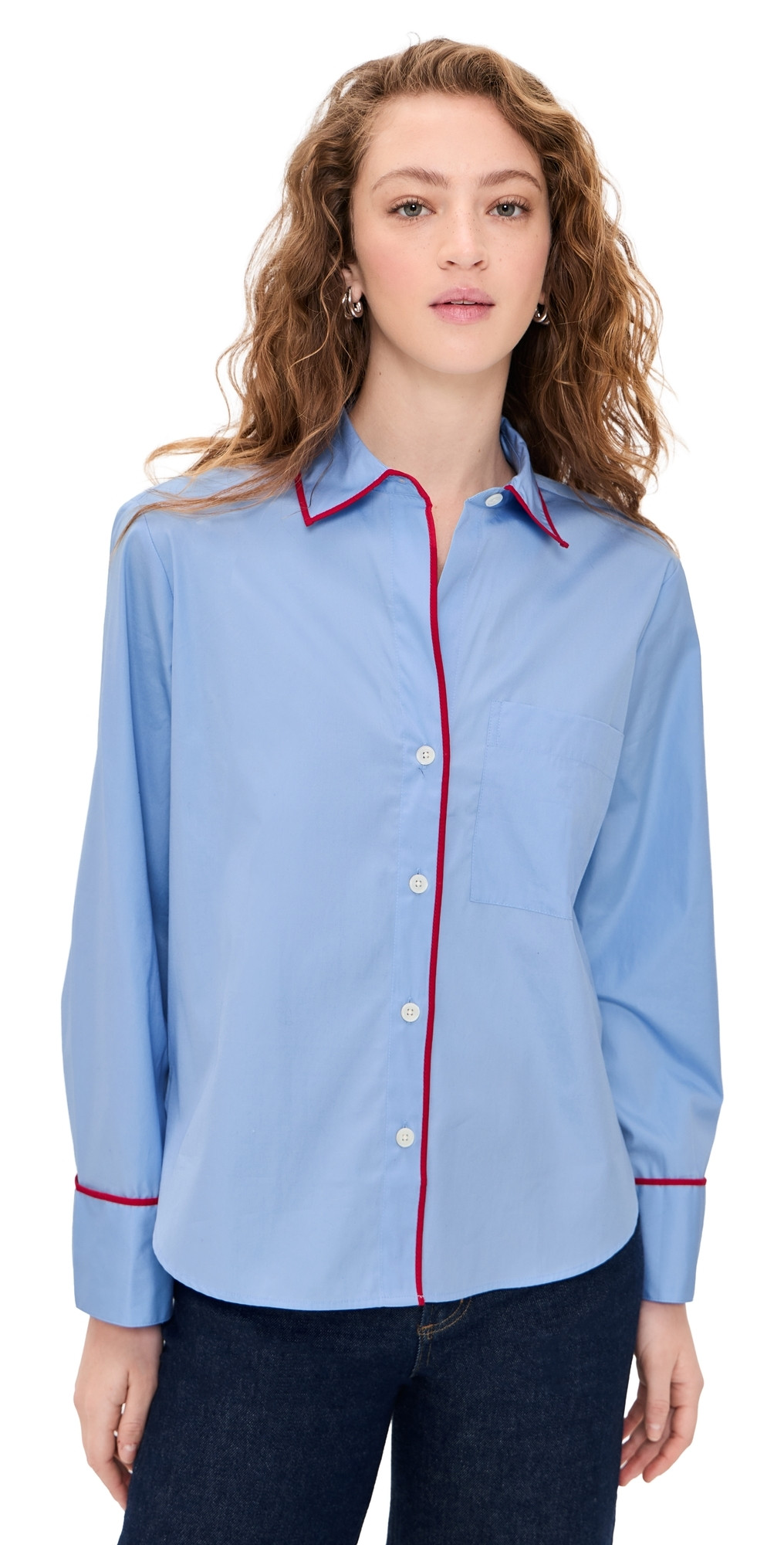 Madewell Easy Button-Up Shirt Tranquil Blue S | Shopbop