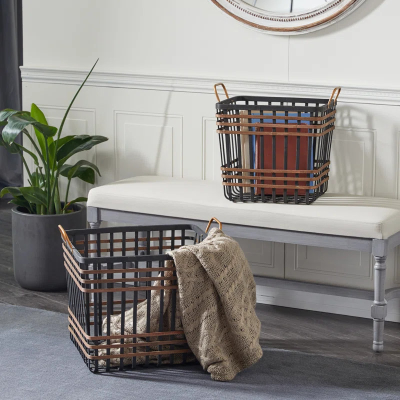 Joss & Main Edney 2 Piece Metal Basket Set & Reviews | Wayfair | Wayfair North America