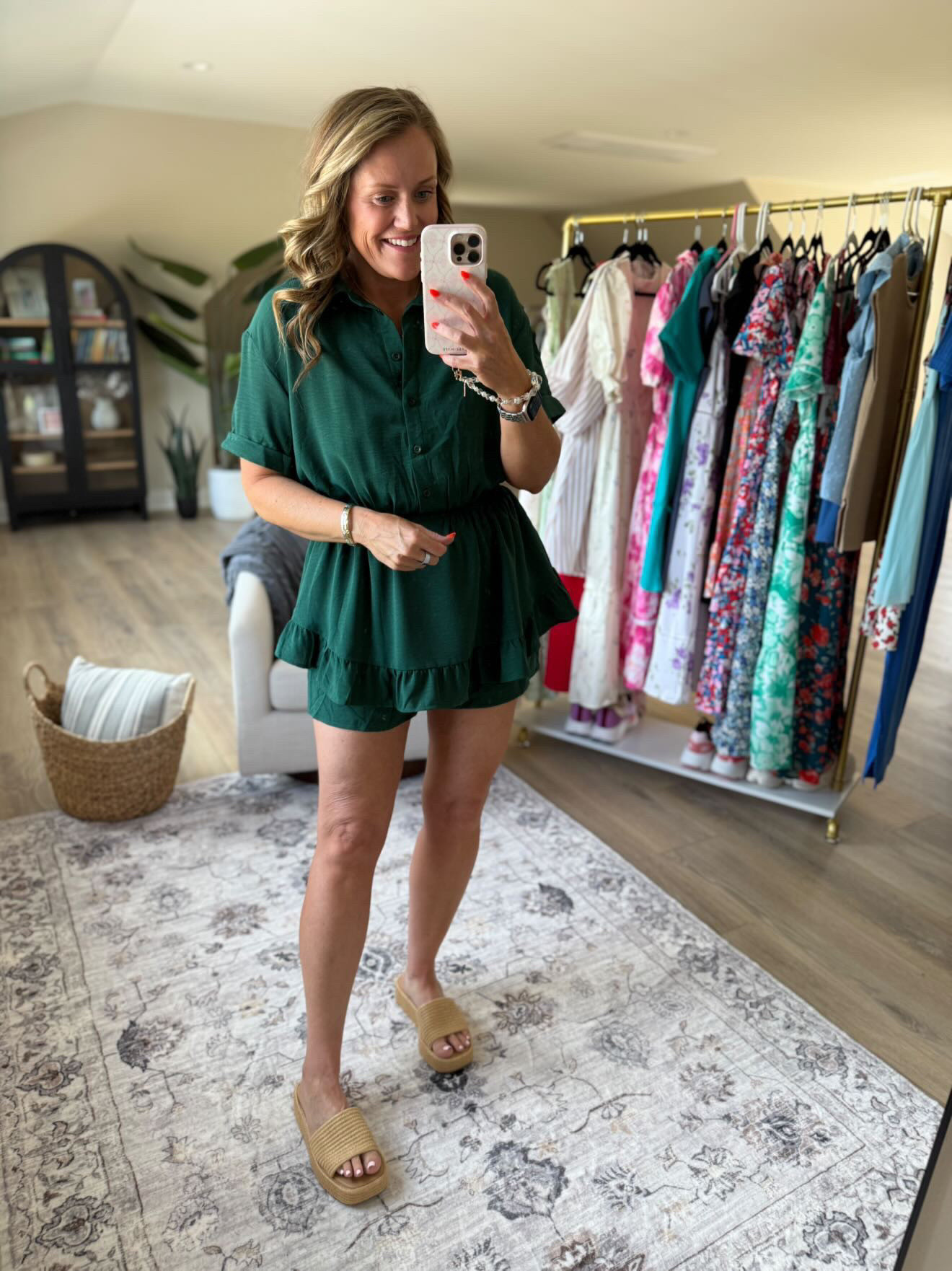 Green romper

Amazon fashion summer outfit sandals

#LTKmomlife #LTKgrwm #LTKootd
