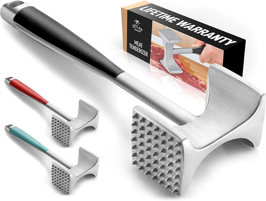 Zulay Professional Meat Tenderizer Tool - Dual Sided Meat Mallet Pounder With Comfort Grip Handle... | Amazon (US)