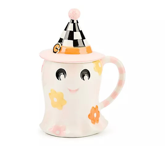 MacKenzie-Childs Hocus Pocus Ceramic Lidded Mug - QVC.com | QVC