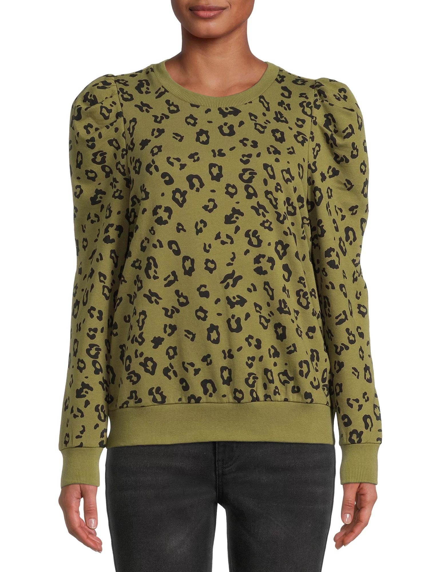 The Get Women's Puff Sleeve Sweatshirt - Walmart.com | Walmart (US)