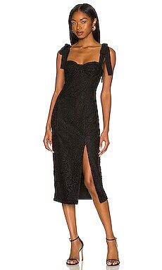 Lovers and Friends Mary Kate Midi Dress in Black from Revolve.com | Revolve Clothing (Global)