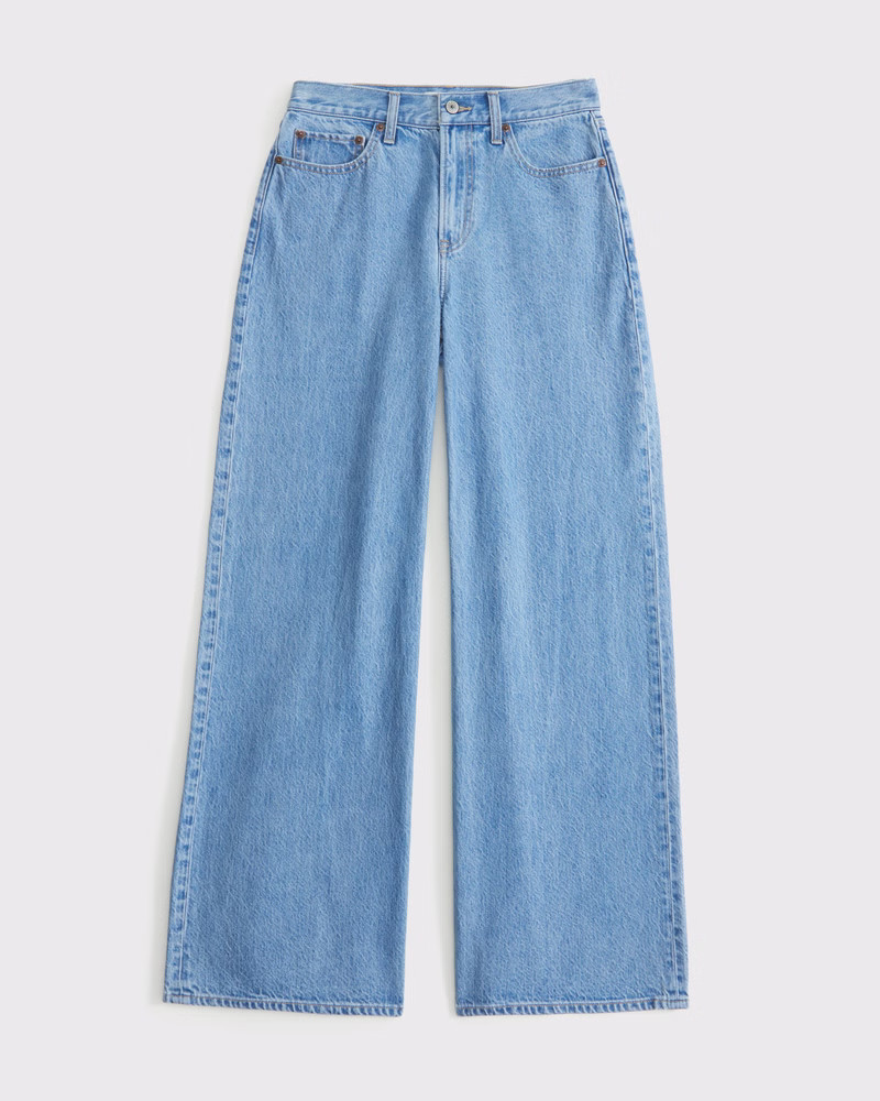 Curve Love High Rise Wide Leg Jean | Abercrombie & Fitch (US)